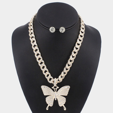 Butterfly Love Necklace Set