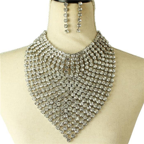 Kimora Crystal Bib Necklace