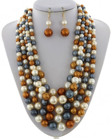 Sophiscated Pearl Mix Necklace Set