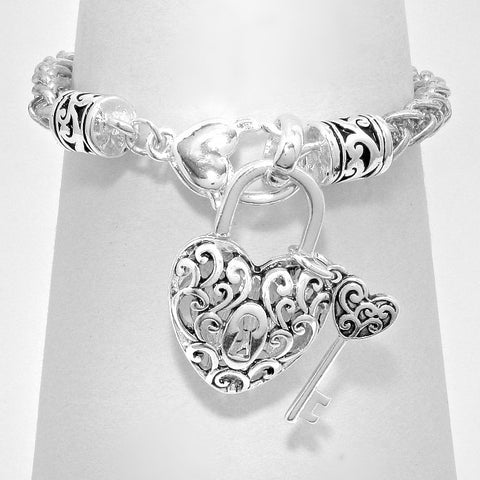 Heart Key Bracelet