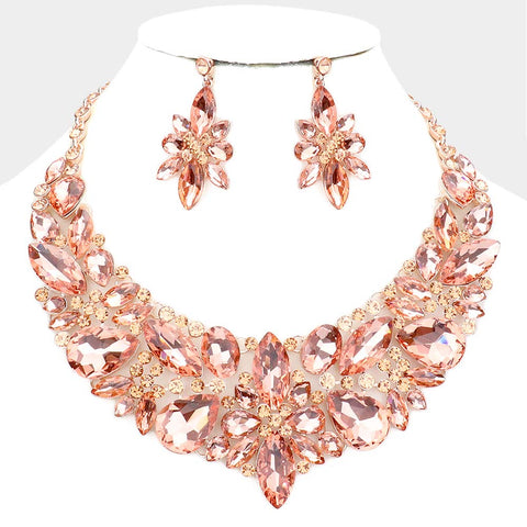 Rosa Gold Crystal Statement