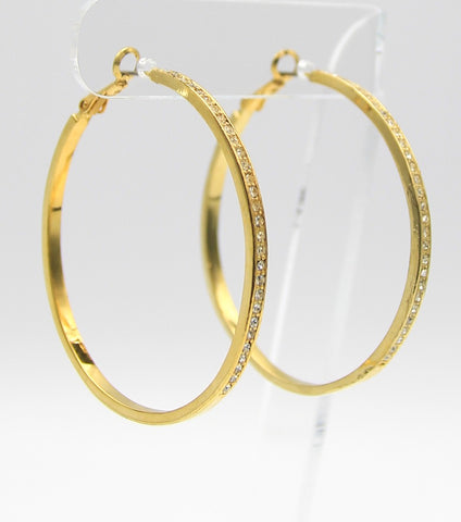 Pavè CZ Hoop Earrings