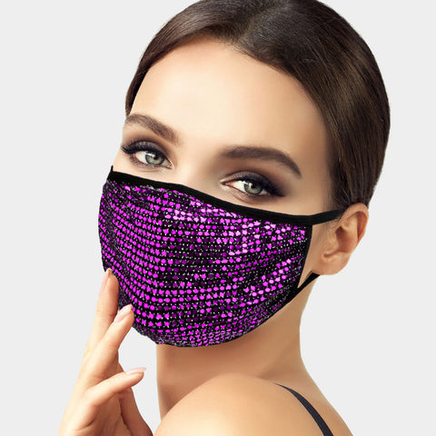 Bling Fashion Face Mask with Filter