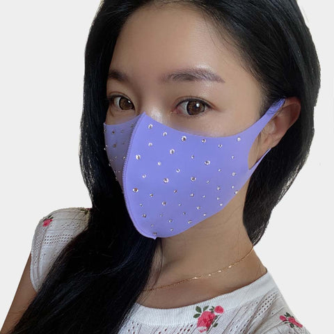 Lavender Mask with Rhinestones