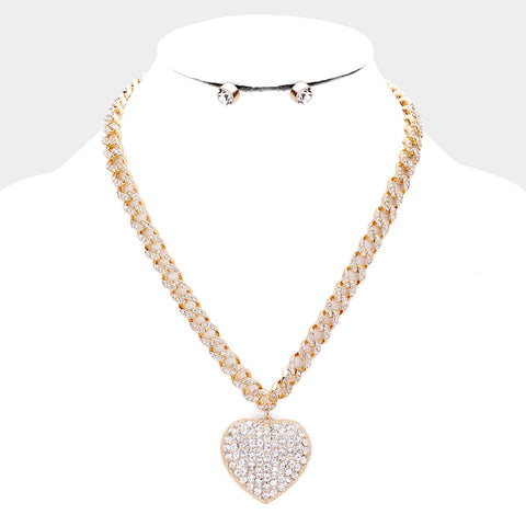 Heart Necklace Set