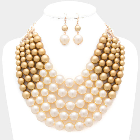 Golden Goddess Pearl Necklace