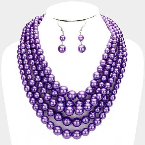 Lavy Pearl Necklace Set