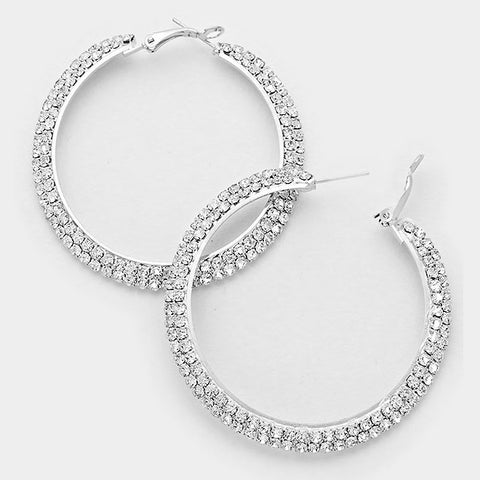 Diva Crystal Hoop Earrings