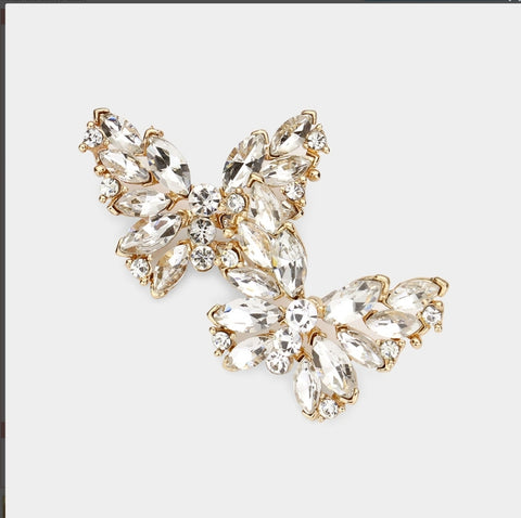 Crystal Butterfly Earrings